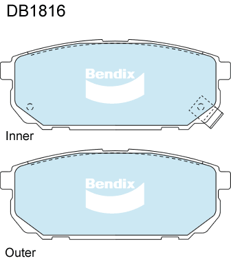 Bendix 4x4 Brake Pad Set Rear DB1816 -4WD