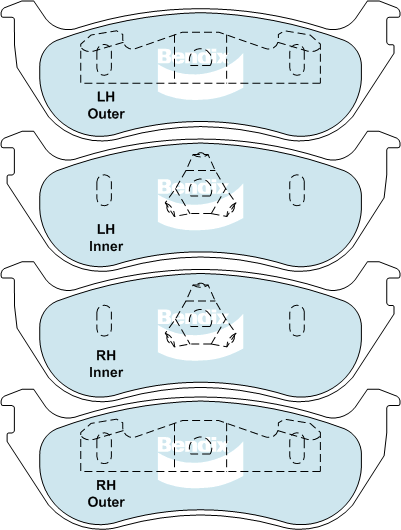 Bendix 4x4 Brake Pad Set Rear DB1906 -4WD