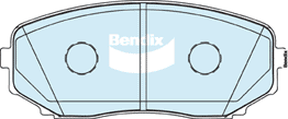 Bendix 4x4 Brake Pad Set Front DB1916 -4WD
