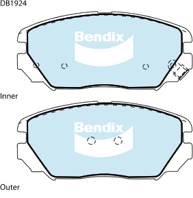 Bendix General CT Brake Pad Set Front DB1924 GCT