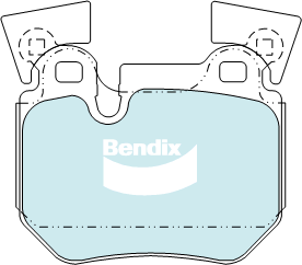 Bendix EURO Brake Pad Set Rear DB2196 EURO+