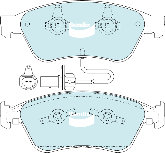 Bendix EURO Brake Pad Set Front DB2202 EURO+