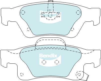 Bendix 4x4 Brake Pad Set Rear DB2217 -4WD