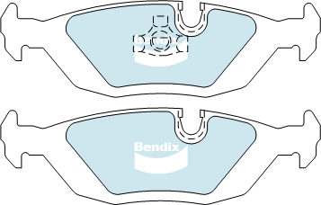Bendix EURO Brake Pad Set Rear DB296 EURO+