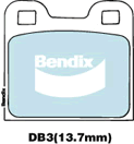 Bendix General CT Brake Pad Set Rear DB3 GCT