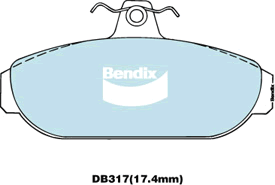 Bendix General CT Brake Pad Set Front DB317 GCT