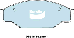 Bendix Protrans Brake Pad Set Front DB318 PR