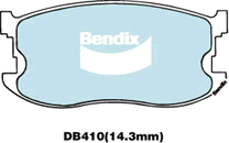 Bendix General CT Brake Pad Set Front DB410 GCT