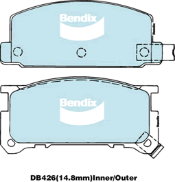 Bendix General CT Brake Pad Set Front DB426 GCT