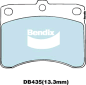 Bendix General CT Brake Pad Set Front DB435 GCT