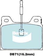Bendix General CT Brake Pad Set Rear DB71 GCT