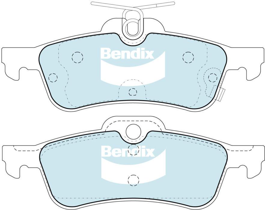 Bendix General CT Brake Pad Set Rear DB2309 GCT