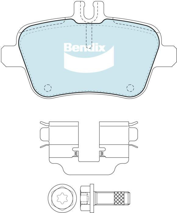 Bendix EURO Brake Pad Set Rear DB2318 EURO+
