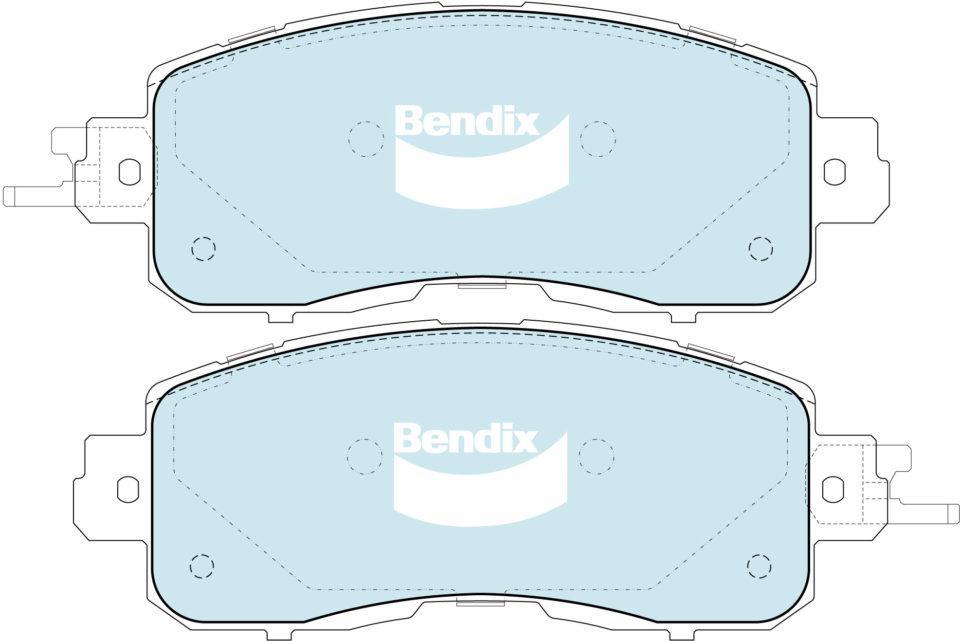 Bendix General CT Brake Pad Set Front DB2336 GCT