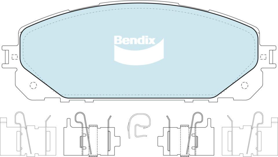 Bendix 4x4 Brake Pad Set Front DB2337 -4WD