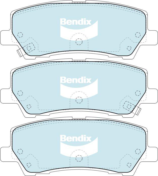 Bendix General CT Brake Pad Set Rear DB2412 GCT