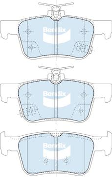 Bendix General CT Brake Pad Set Rear DB2678 GCT