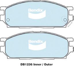Bendix General CT Brake Pad Set Front DB1236 GCT