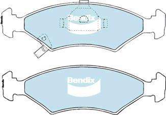Bendix General CT Brake Pad Set Front DB1335 GCT