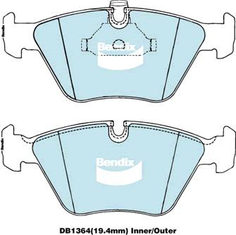 Bendix EURO Brake Pad Set Front DB1364 EURO+