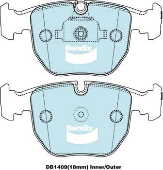 Bendix Ultimate Brake Pad Set Front DB1409 ULT