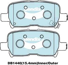 Bendix Heavy Duty Brake Pad Set Front DB1440 HD