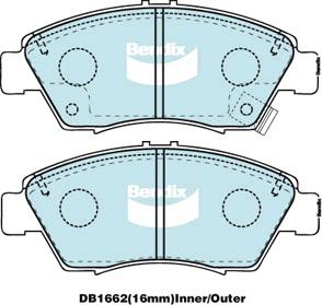 Bendix General CT Brake Pad Set Front DB1662 GCT
