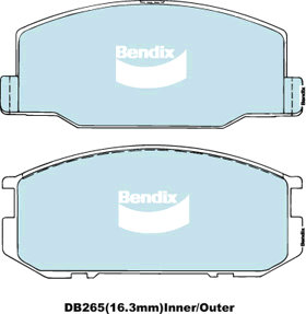 Bendix General CT Brake Pad Set Front DB265 GCT