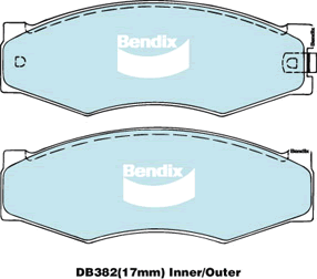 Bendix General CT Brake Pad Set Front DB382 GCT