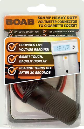 Boab HD Connector 50A W/12V Accessory Socket 300mm Cable B54003