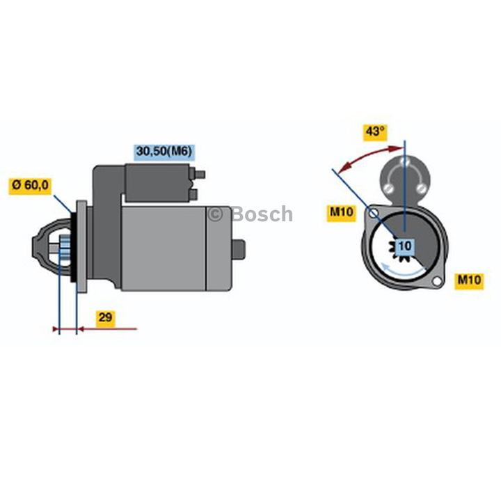 Bosch Starter Motor 0 001 107 461