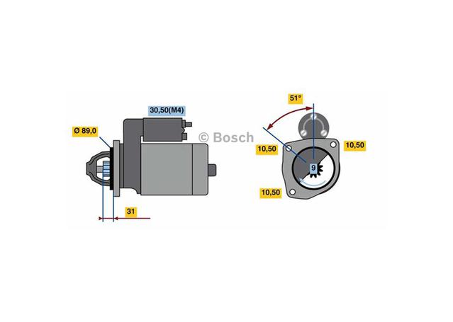 Bosch Starter Motor 0 001 263 008