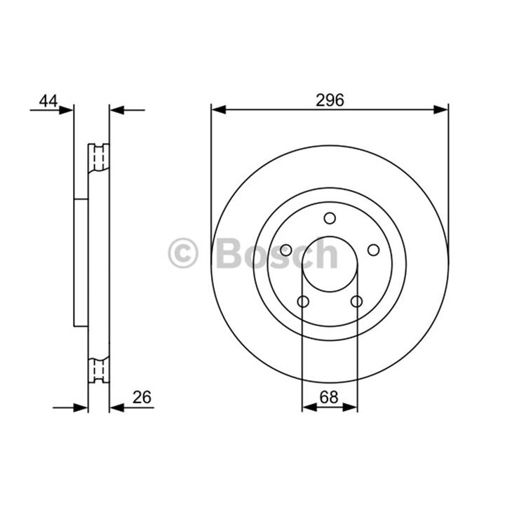 Bosch Brake Rotor Single Front BD1201