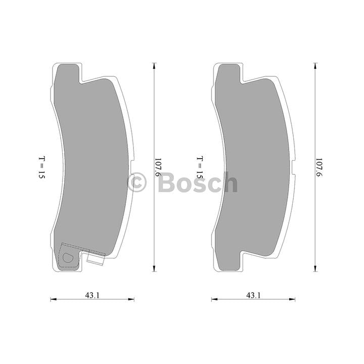 Bosch Blue Line Brake Pad Set Rear DB422BL