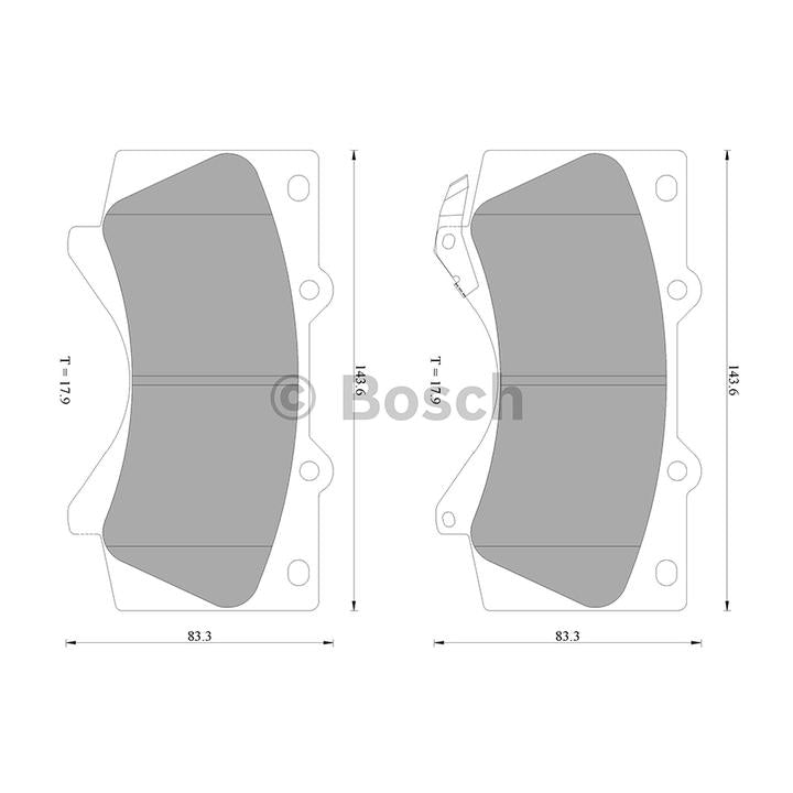 Bosch Blue Line Brake Pad Set Front DB1838BL