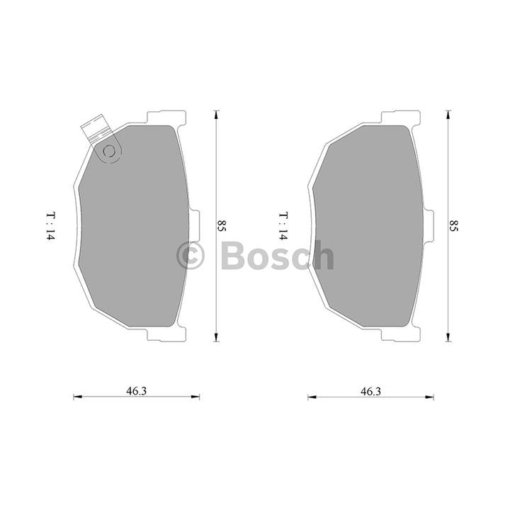 Bosch Blue Line Brake Pad Set Rear DB1166BL
