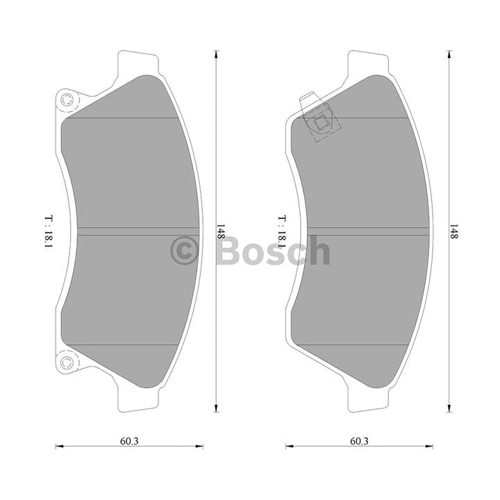 Bosch Blue Line Brake Pad Set Front DB1989BL