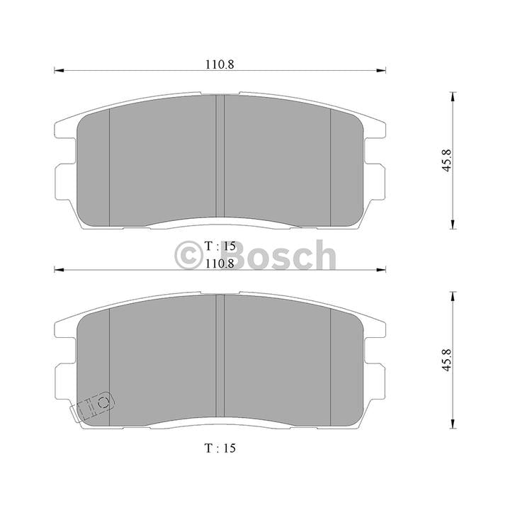 Bosch Blue Line Brake Pad Set Rear DB1862BL