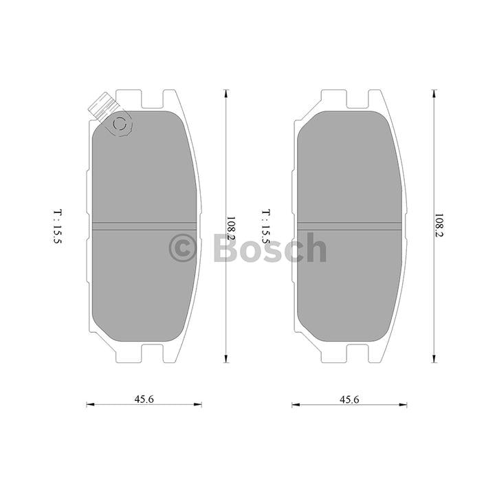 Bosch Blue Line Brake Pad Set Rear DB1238BL