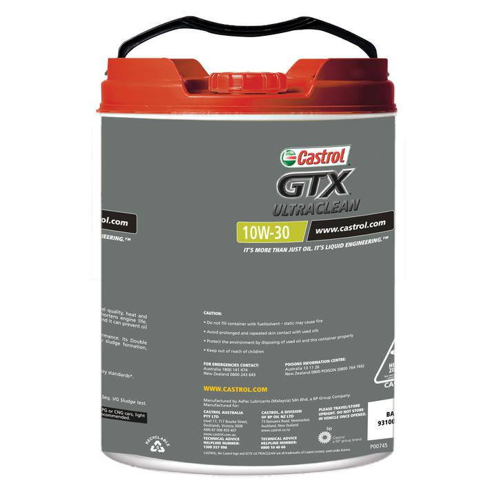 Castrol GTX Ultraclean Semi Synthetic Engine Oil 10W-30 20L 3411126
