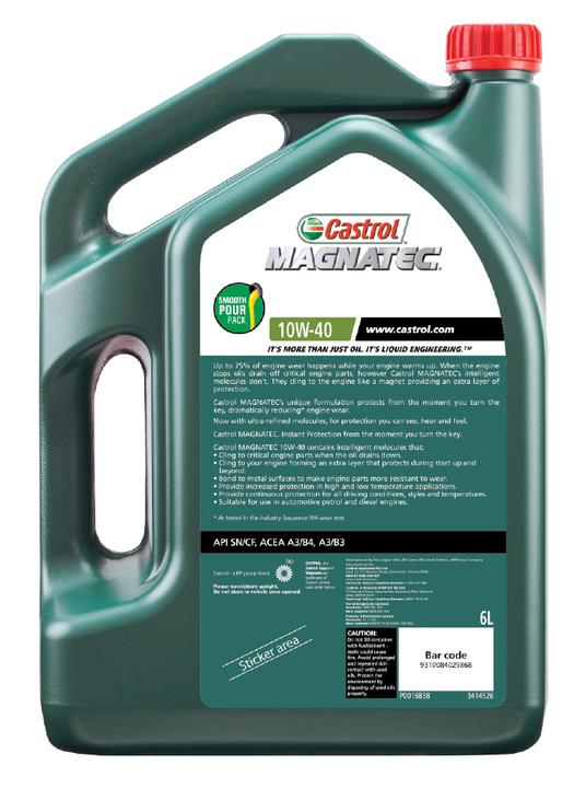 Castrol MAGNATEC 10W-40 Engine Oil 6L 3414526