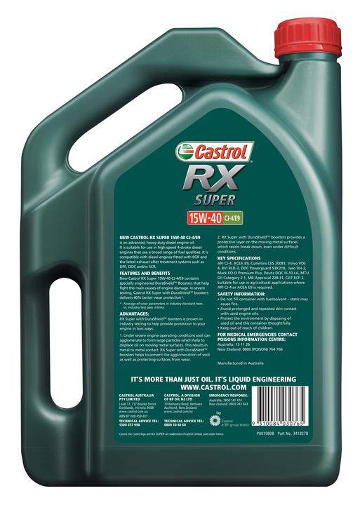 Castrol RX Super 15W-40 CJ-4/E9 5L 3418278