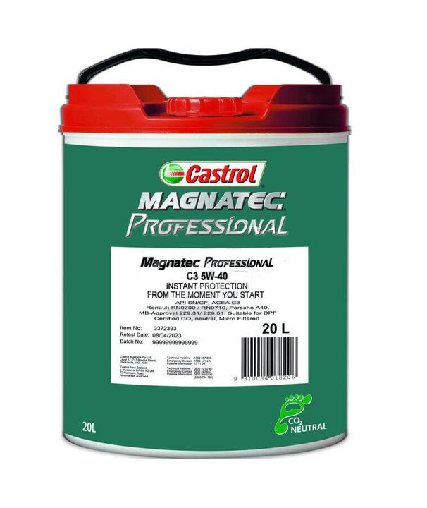 Castrol MAGNATEC Professional C3 5W-40 Engine Oil 20L 3372393