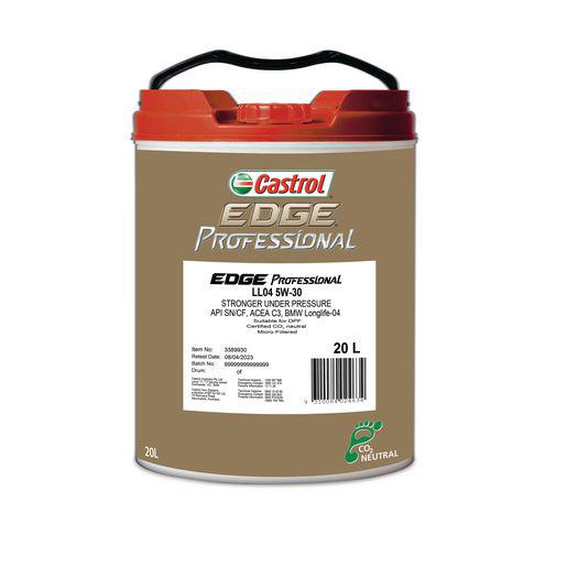 Castrol EDGE Professional LL 04 5W-30 Engine Oil 20L 3389930