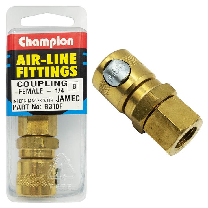 Champion Brass Coupling AS Series Female 1/4"" B310F