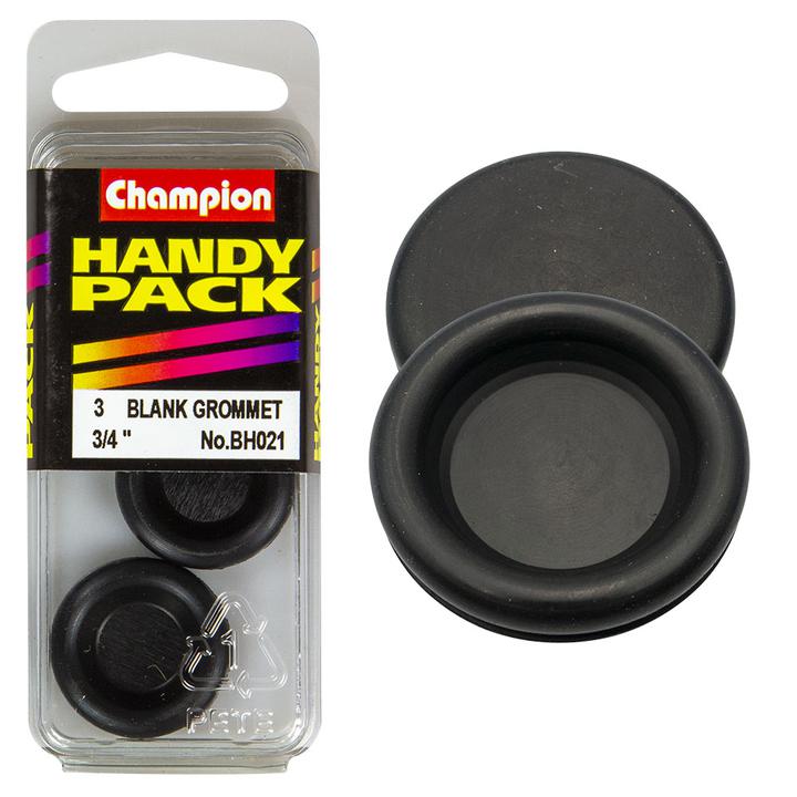 Champion Nitrile Rubber Blanking Grommet 19mm 3Pk BH021
