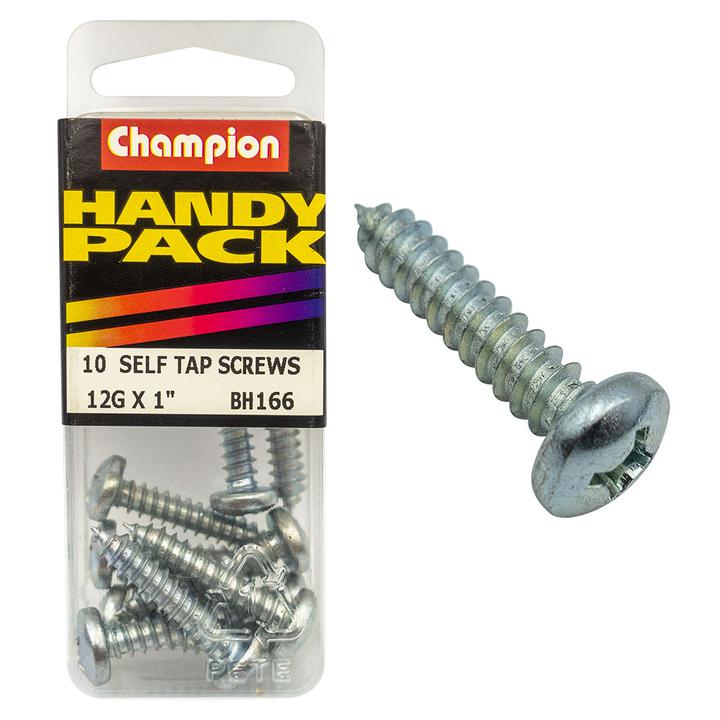 Champion Zinc Screw Self Tapp Panhead Phillips 5.5 x 25mm 10Pk BH166