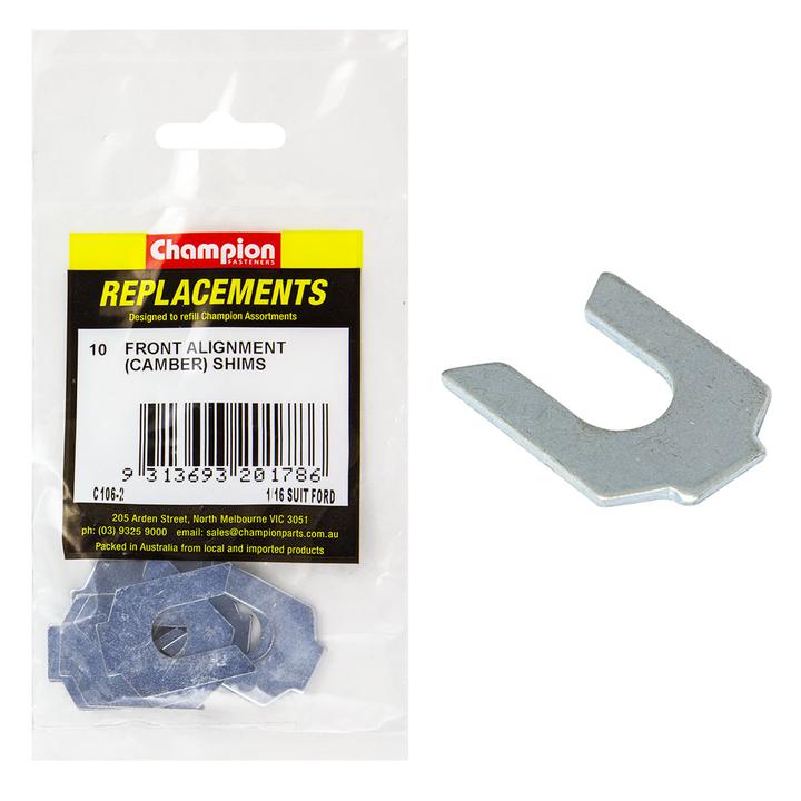 Champion Alignment Camber Shim Front 1/16"" 10Pk C106-2