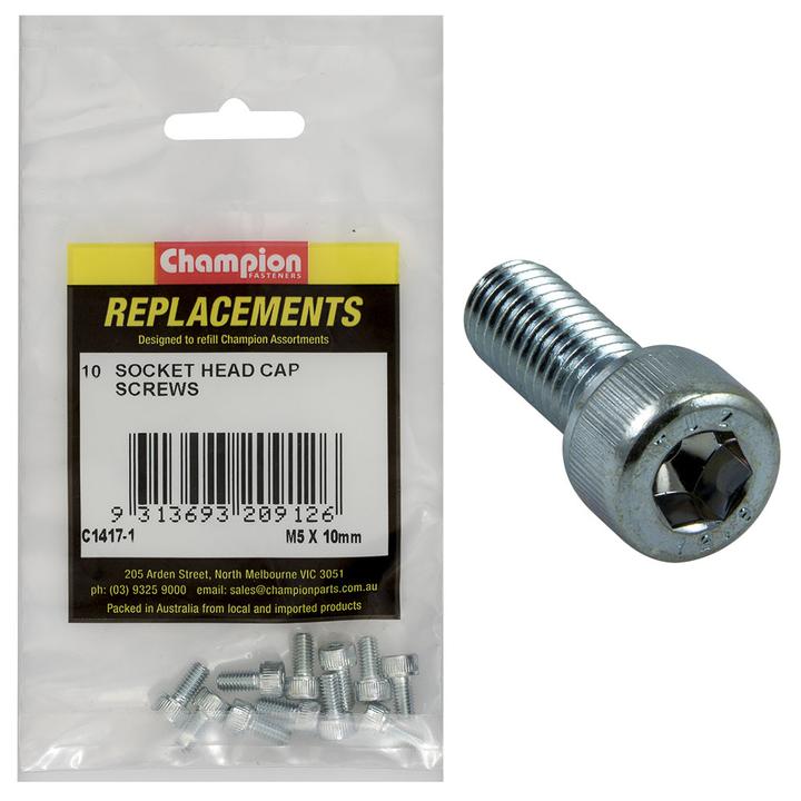 Champion Cap Screw Socket Head HT M5 x 10mm 10Pk C1417-1