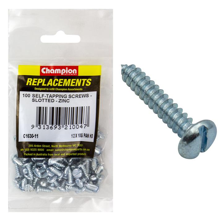 Champion Screw Self Tapp Panhead Combo 4.8 x 13mm 100Pk C1630-11
